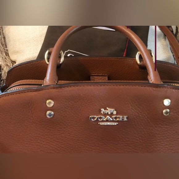 Coach Satchel Appliqué Brown Leather New - Picture 3 of 4